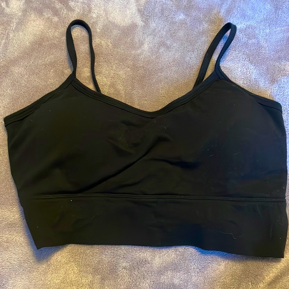 Black workout bra/ crop top